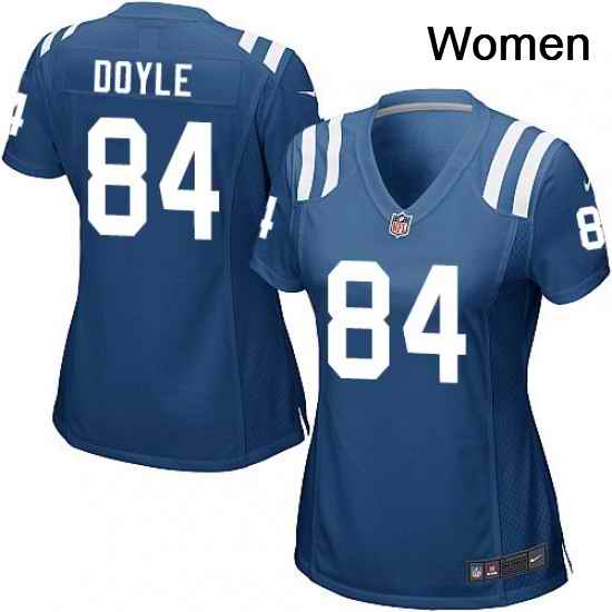 Womens Nike Indianapolis Colts 84 Jack Doyle Game Royal Blue Team Color NFL Jersey